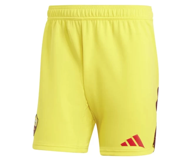 AS Roma Mens Yelllow Goalkeeper Shorts 2023-24